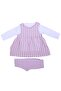 Baby Girl Lilac Plaid Seersucker 3 Piece Set - 7