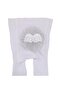 Baby Girl White Glitter Tulle Bow Pantyhose 0-6 Months - 5