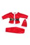 Unisex Red Belted Hat Christmas Set - 4