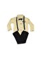 Boy - Yellow Patterned Shirt and Navy Pants Set - 3