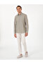 Khaki Slim Fit Striped Long Sleeve Shirt 50310777-Vr054 - 4