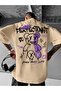 Men's Oversized Graphic T-Shirt - "Campbrastcooperation" Bold Letters, Loose Fit, Round Neck