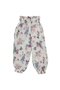 Girl's Salmon White Floral Trousers Frilly Muslin 2-Piece Set - 8