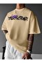Men's Oversized Graphic T-Shirt - "Campbrastcooperation" Bold Letters, Loose Fit, Round Neck - 4
