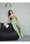 Water Green Wide Leg Jeans Trousers - 2