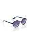 Polarized Sunglasses Matte Blue Frame Gradient Grey Mirror Lens 51mm - LC1211C03 - 4