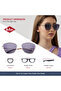 Polarized Sunglasses Gold Frame Gradient Grey Mirror Lens 59mm - LC1202C03 - 8