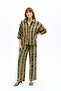 Draped Patterned Women's Bottom Top Suit Relaxed Fit - 3
