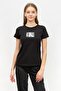 Sequin Slim Women's Crew Neck T-Shirt Black