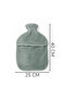 Paptex Hot Water Bag Plush Cover Gray – Soft Outer Cover with Ribbon - 4