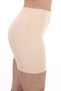Women's High Waist Laser Cut Corset Shorts, Side Stitched No Trace Skin Color Shorts