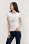 Women's White Ombré Triangle Logo T-Shirt - 2