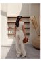 Asymmetrical Blouse Linen Pants Set - 5