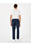 Navy Blue Slim Fit Linen Blend Trousers 50306717-Vr033 - 4