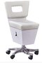 Clinic-Beauty Chair Adjustable Hydraulic Stool with Backrest Waterproof PU leather - 2