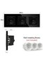 Triple socket with tempered glass frame Classlights, 16A, Black - 5