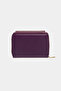 3802 Genuine Real Leather Small Women's Wallet Flother Plum - 6