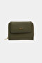 3802 Genuine Real Leather Small Women's Wallet Flother Green - 3