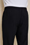 Men's Black Linen Loose Cut Lace up Trousers - 4