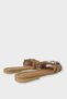 Women's Tassel Detail Buckle Denim Slippers Beige - 5