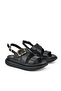 , Women's Genuine Leather Heeled Sandals 151992 Z302 Black - 2