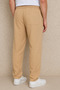 Men's Beige Linen Loose Cut Lace up Trousers - 3