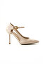 Cream Patent Leather Ankle Buckle Stiletto – Thin Heel, Comfortable Fit, Pointed Toe - 5