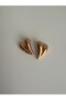 Steel Rose Gold Bold Heart Monroe Earrings -Not Tarnish- - 3
