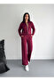 Women's Modal Fabric College Collar Zippered Pocket Bol Bag Suit - 3