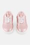 Women Brand Logo Lace Up Casual Shoes, Pink - 3