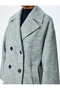 Buttoned Double Breasted Oversize Cashmere Coat with Pockets - 6
