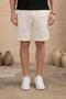 Men's Elastic Waist Drawstring Double Leg White Shorts - 2