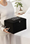 Set of 2 Black Small Size under Base Socks Suitcase Organizer Dowry Bundle Organizer Hurç / 30X22X18 - 2