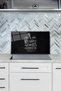 Blackboard My Kitchen My Rules Glass Stove Back Protector, Heat Resistant, Countertop and Kitchen Protection - 2