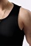 Black Men's Ribbed Cotton Lycra & Undershirt - 2505 - 3