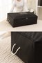 Set of 2 Black Mega Size Base under Bed Cabinet Pillow Quilt Clothing Sweater Clothes Bag 74X46X22 - 5