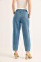 High Waist Buttoned Wide Leg Jeans Blue - 5