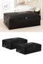 Set of 2 Black Mega Size Base under Bed Cabinet Pillow Quilt Clothing Sweater Clothes Bag 74X46X22