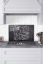 Blackboard Patterned Kitchen Utensils Glass Stove Back Protector, Kitchen Countertop Protection with Tempered Rod