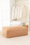 Set of 2 Beige Mega Size Base under Bed Cabinet Pillow Quilt Clothing Sweater Clothes Bag 74X46X22 - 2