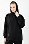 Comfort Women's Hooded Black Sweatshirt - 4
