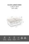 Beige-Transparent 4-Compartment Lunch Box with Click - 3