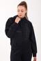 Comfort Women's Hooded Navy Blue- Sweatshirt - 3
