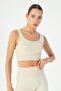 Slimfit Women's Flat Collar Beige Bra - 4