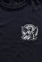 Unisex Navy Blue T-Shirt Navy Blue Sweat Saint Gothic Holy Angel Angle Printed Crew Neck - 2