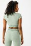 Slimfit Women's Crew Neck Stone Crop Top - 2