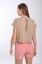Comfort Women's Crew Neck Light Mink Crop Top - 2