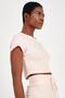Slimfit Women's Crew Neck Coral Crop Top - 4