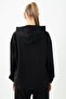 Comfort Women's Hooded Black Sweatshirt - 2