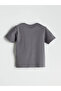Lcw Eco Gray Crew Neck Boy's Pajamas Set with Shorts - 3